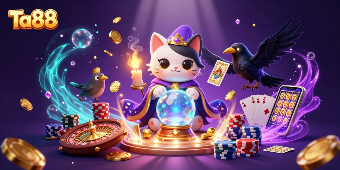 Experience the magic of Ta88 with vibrant 3D casino characters and dynamic gaming elements.