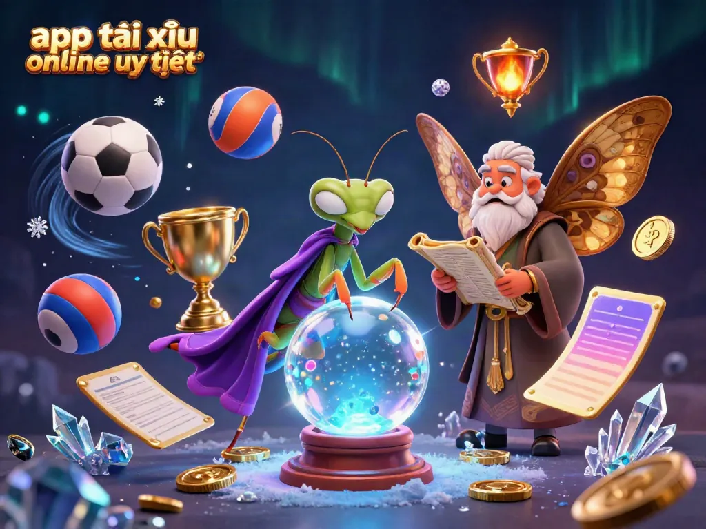 Spin your luck with app tài xỉu online uy tín featuring mystical characters and vibrant casino elements.