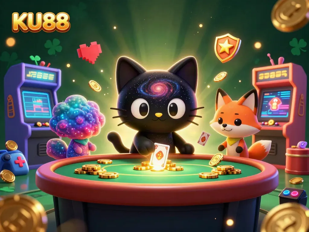 Experience the thrill of KU88 with vibrant casino games, showcasing dynamic 3D characters.
