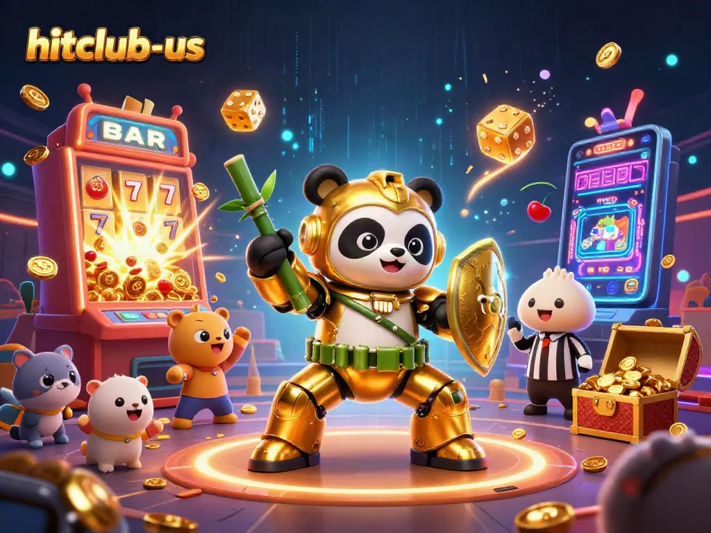 Experience thrilling gameplay at hitclub-us with a vibrant 3D casino scene featuring jackpot gameplay elements.