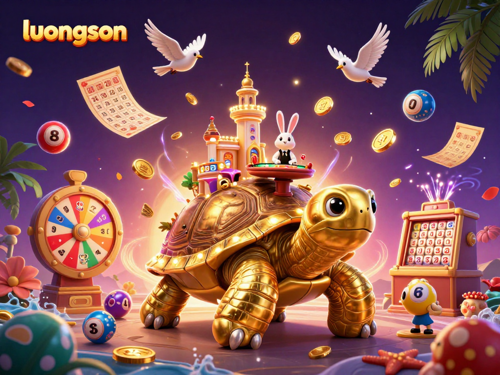 Experience thrilling gambling adventures with luongson, featuring vibrant casinos and golden coins.