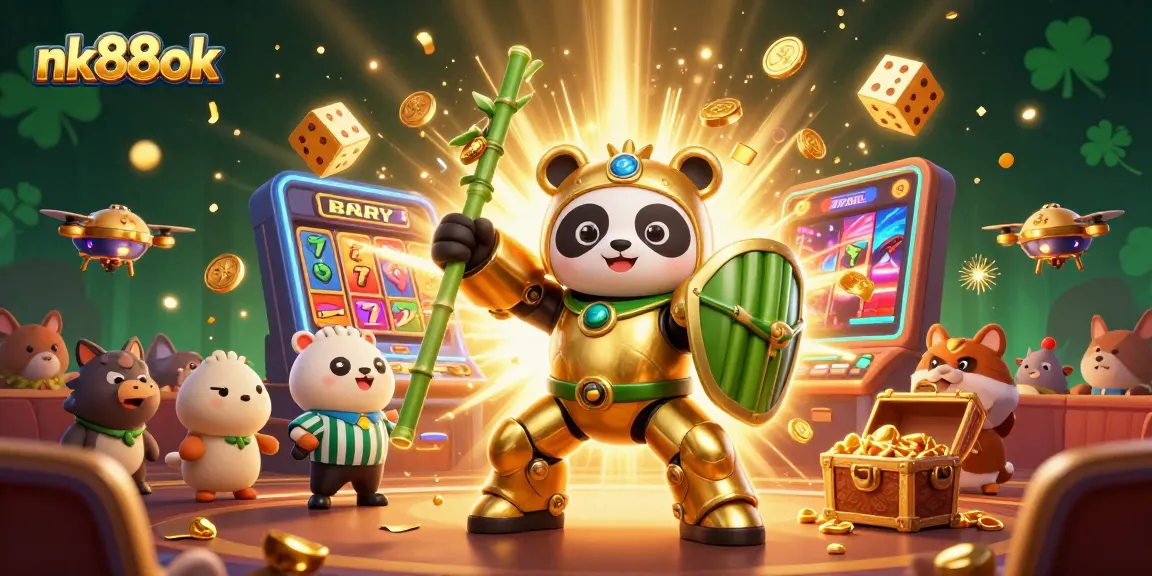 Engage in thrilling online gaming with nk88ok featuring vibrant 3D characters and dynamic action elements.