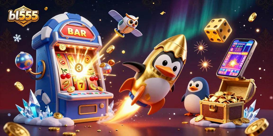 Experience thrilling entertainment at bl555 with a dynamic casino scene featuring jackpots and interactive games.