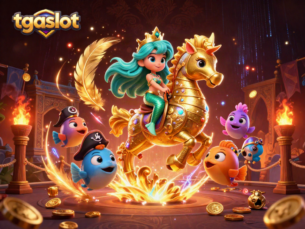 ภาพการ์ตูน 3D ของ tgaslot ที่เต็มไปด้วยรายละเอียดทางทะเล