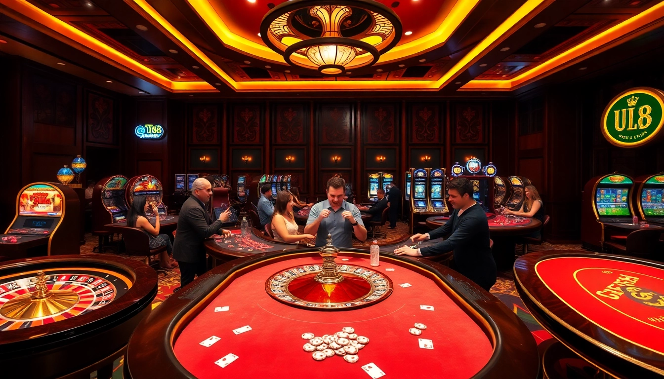 Engaging players at U88 Casino enjoy thrilling gameplay with vibrant slots and roulette.