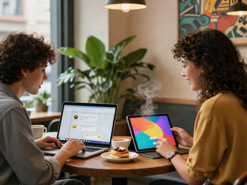 Engaging chat interaction with spicy chat ai in a dynamic coffee shop setting