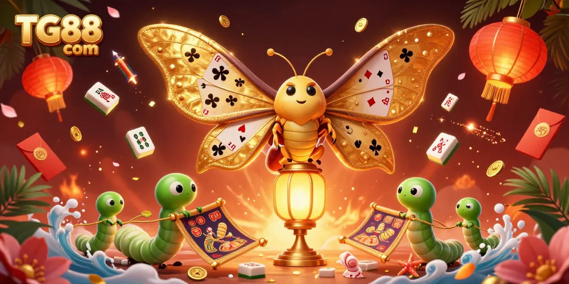 Engage in thrilling gameplay with TG88 com, featuring vibrant 3D casino elements illustrating baccarat, slots, and card games.