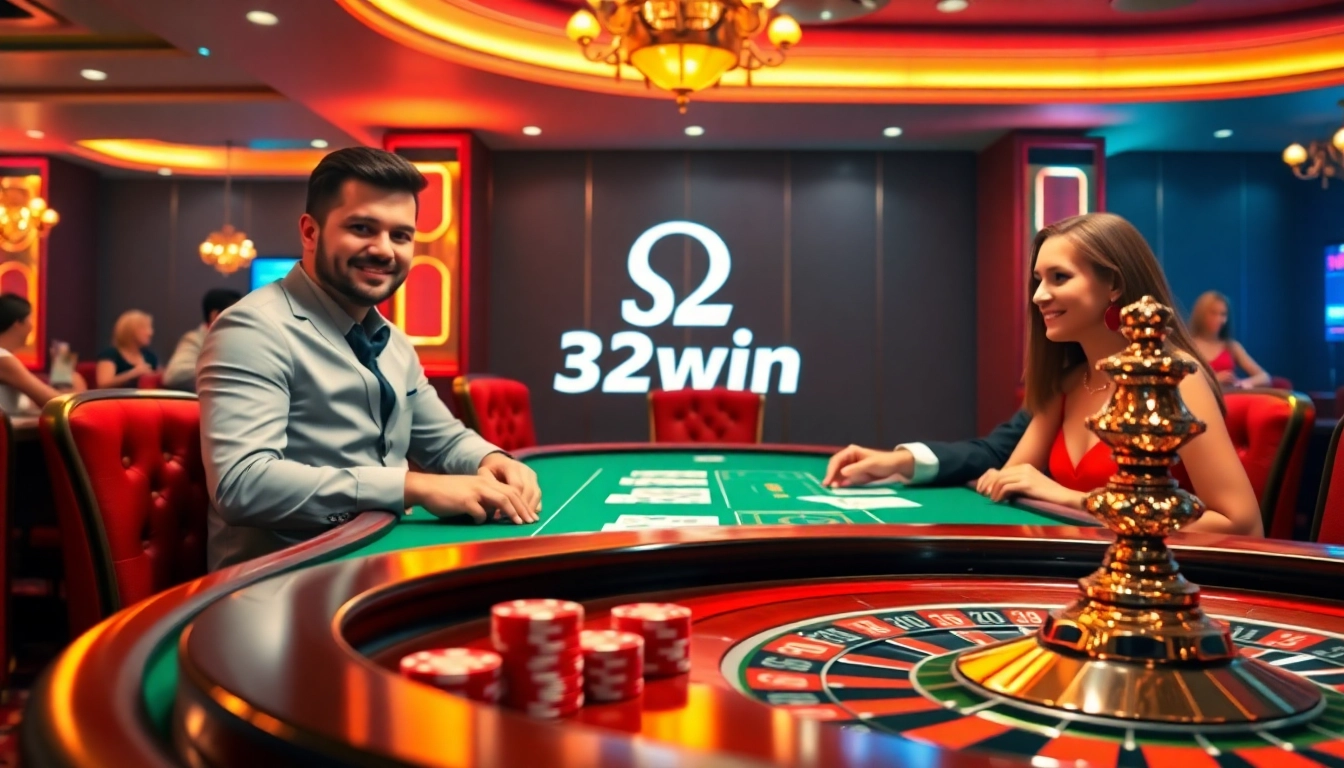 Experience thrilling betting action at 32win with vibrant games and luxurious casino environment.