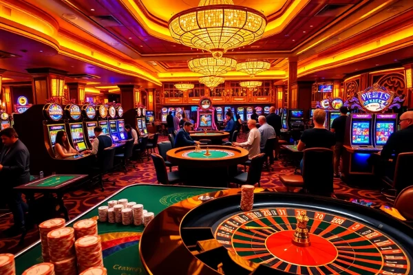 Players enjoying various games at the 789P casino, experiencing thrilling gambling action.