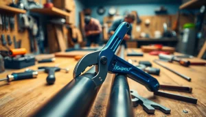 Knipex Cobra gripping a pipe effectively in a workshop setting, showcasing precision and quality.