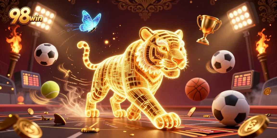 Engage in exciting games at 98win's vibrant digital casino, featuring unique characters and dynamic elements.