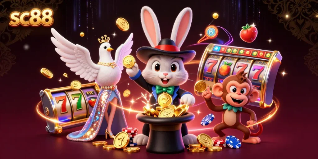 Spin to win with sc88's exhilarating slot reels featuring magical characters.