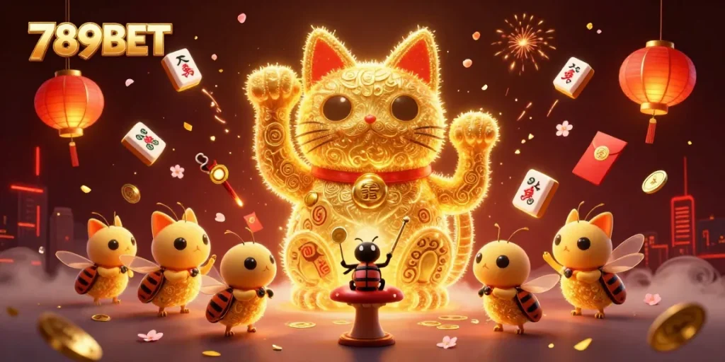 Experience exhilaration with 789BET's dynamic casino symbols and lively 3D illustration.